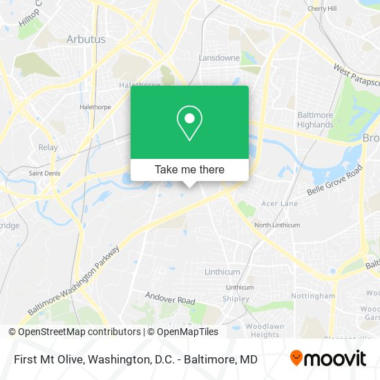 First Mt Olive map