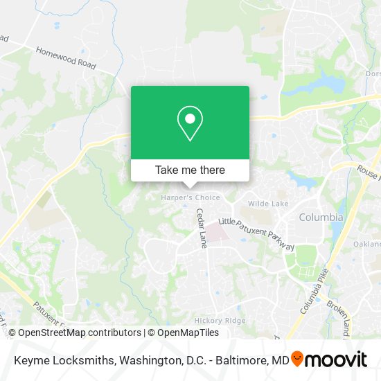 Keyme Locksmiths map