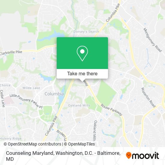 Mapa de Counseling Maryland