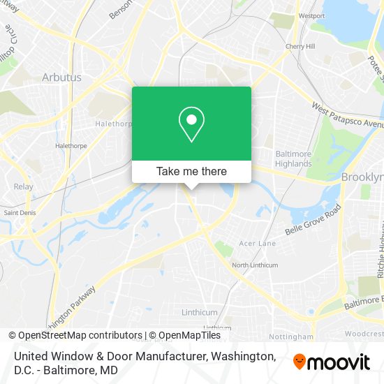 Mapa de United Window & Door Manufacturer
