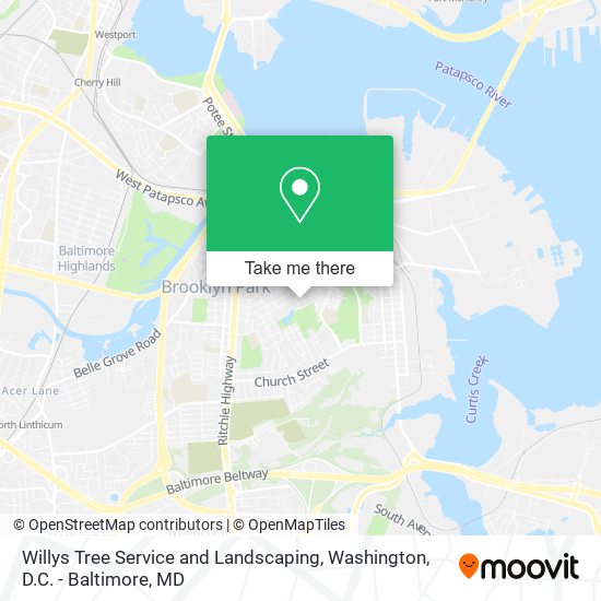 Mapa de Willys Tree Service and Landscaping