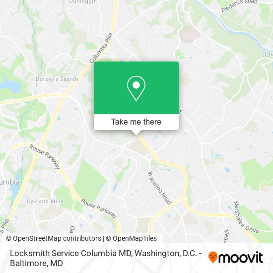 Mapa de Locksmith Service Columbia MD