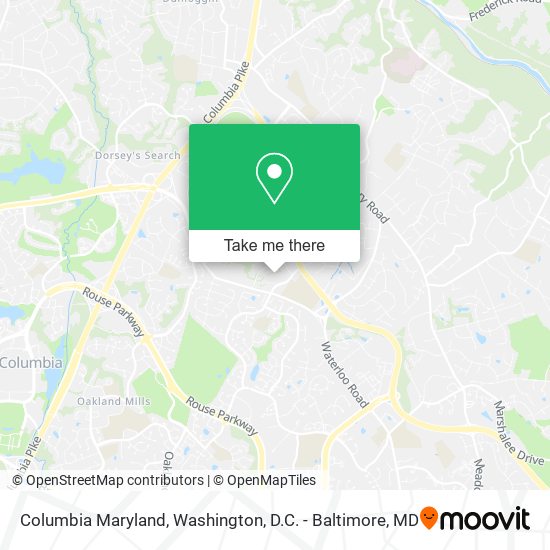 Mapa de Columbia Maryland