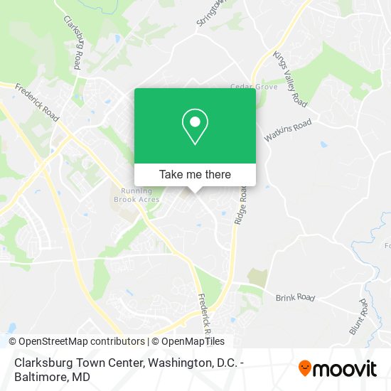 Clarksburg Town Center map