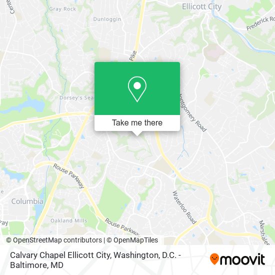 Mapa de Calvary Chapel Ellicott City