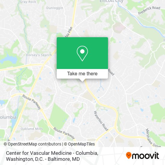 Center for Vascular Medicine - Columbia map
