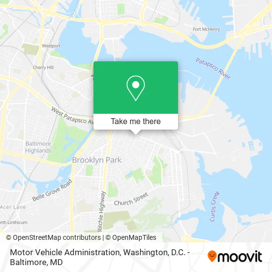 Motor Vehicle Administration map