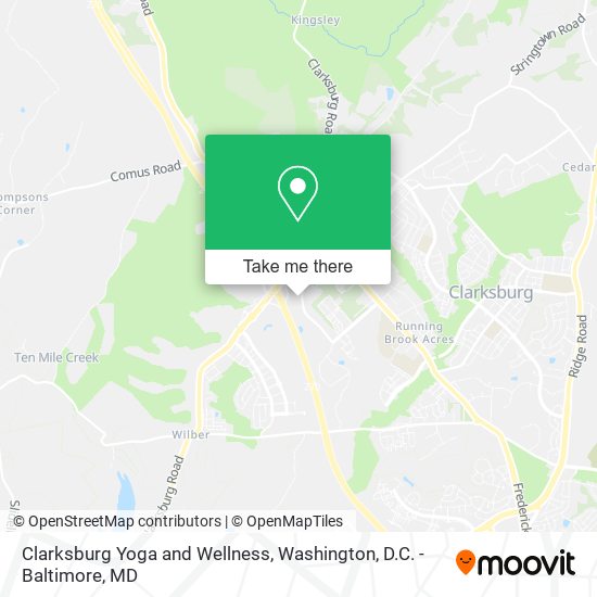 Clarksburg Yoga and Wellness map