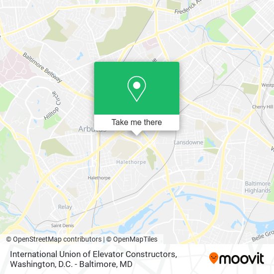 International Union of Elevator Constructors map