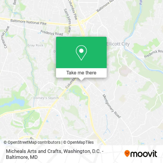 Micheals Arts and Crafts map
