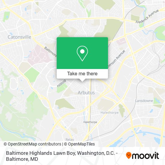Baltimore Highlands Lawn Boy map