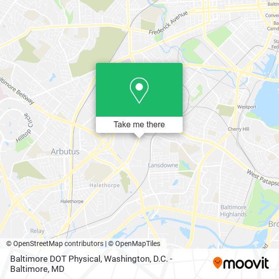 Baltimore DOT Physical map