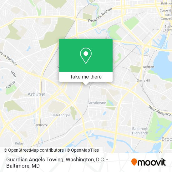 Guardian Angels Towing map