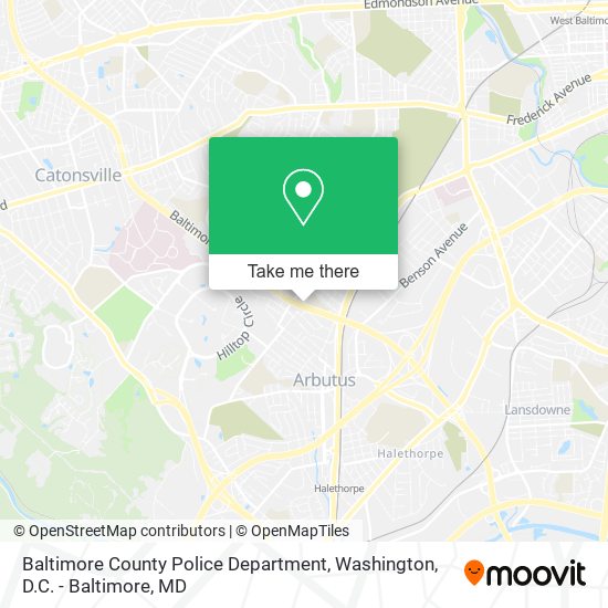 Mapa de Baltimore County Police Department