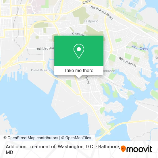 Addiction Treatment of map