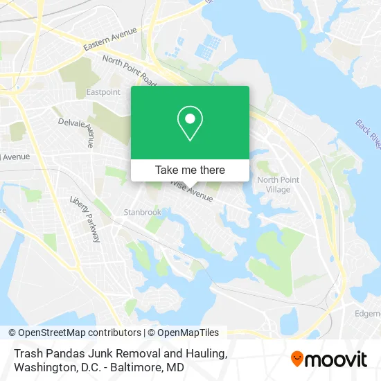 Trash Pandas Junk Removal and Hauling map