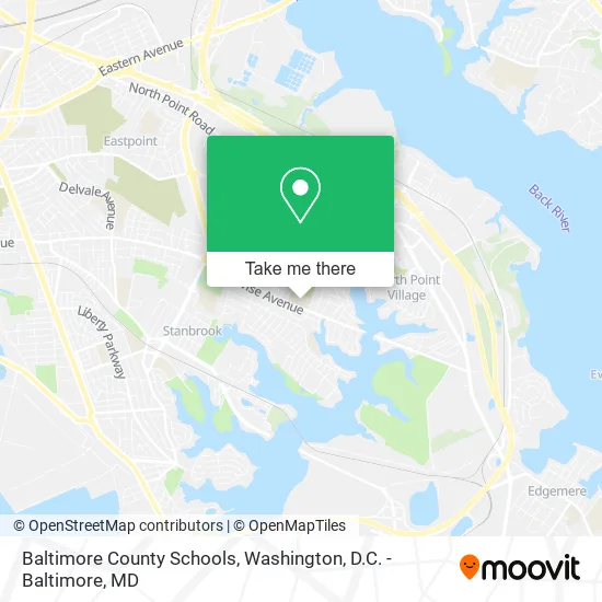 Baltimore County Schools map