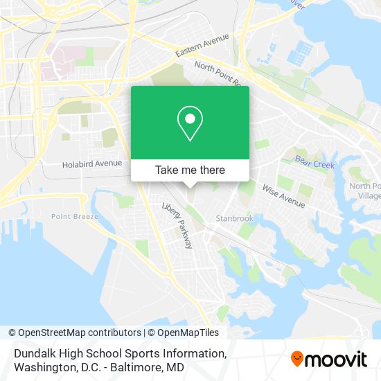 Dundalk High School Sports Information map