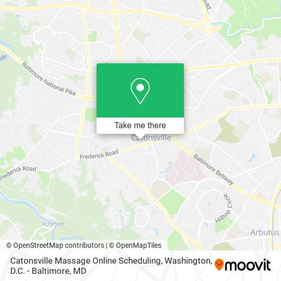 Catonsville Massage Online Scheduling map