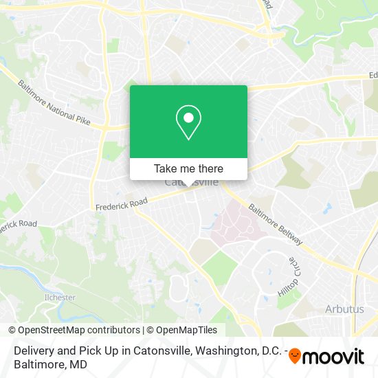 Mapa de Delivery and Pick Up in Catonsville