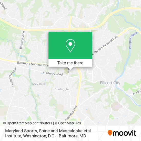 Maryland Sports, Spine and Musculoskeletal Institute map