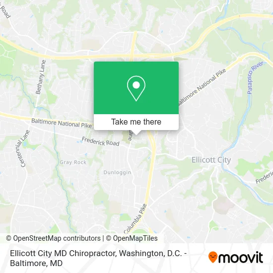 Ellicott City MD Chiropractor map