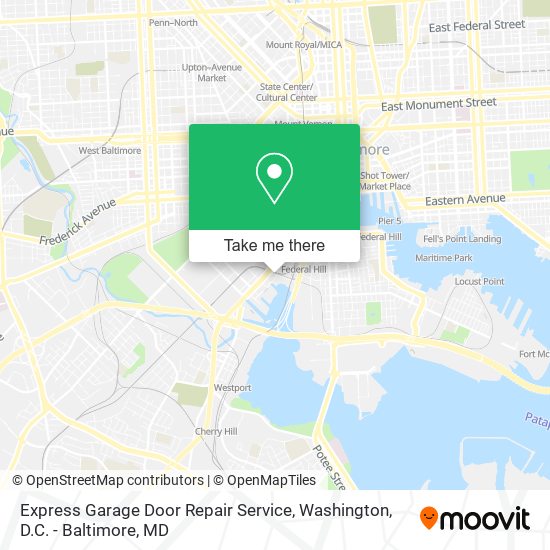 Mapa de Express Garage Door Repair Service