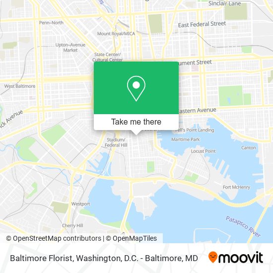 Mapa de Baltimore Florist
