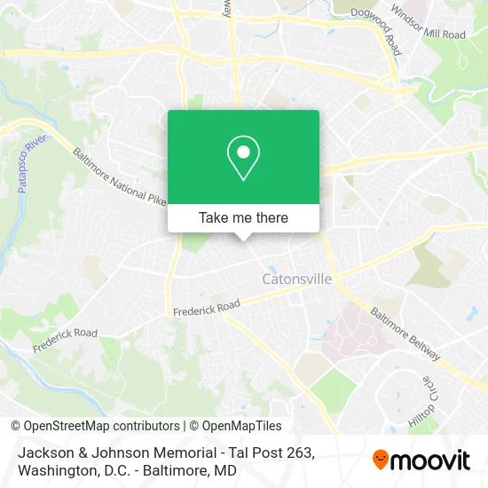 Jackson & Johnson Memorial - Tal Post 263 map