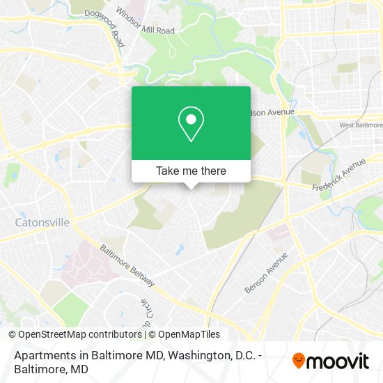 Apartments in Baltimore MD map