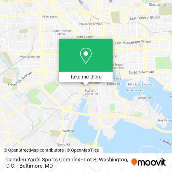 Mapa de Camden Yards Sports Complex - Lot B