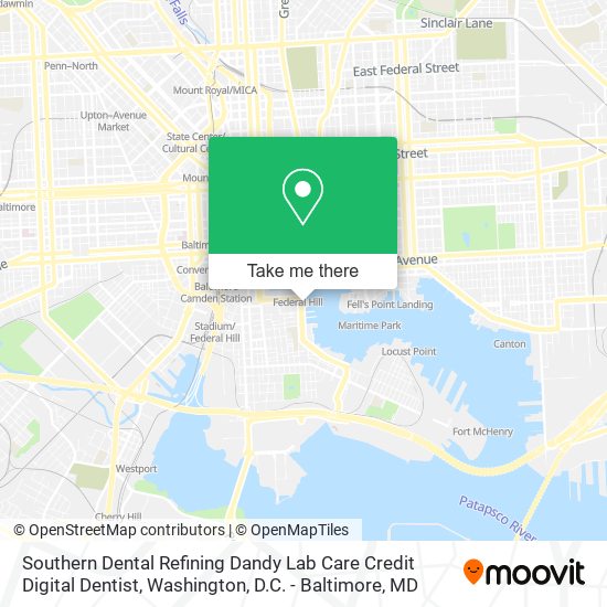 Mapa de Southern Dental Refining Dandy Lab Care Credit Digital Dentist