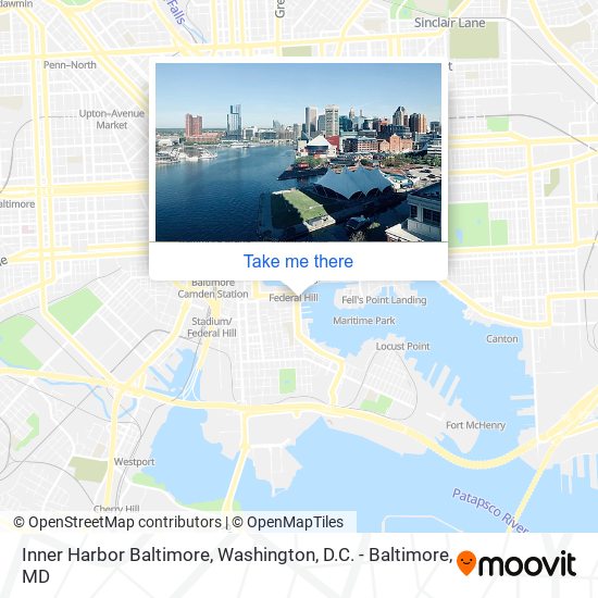 Inner Harbor Baltimore map
