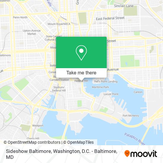 Mapa de Sideshow Baltimore