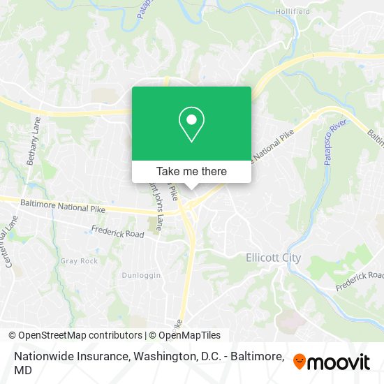 Mapa de Nationwide Insurance