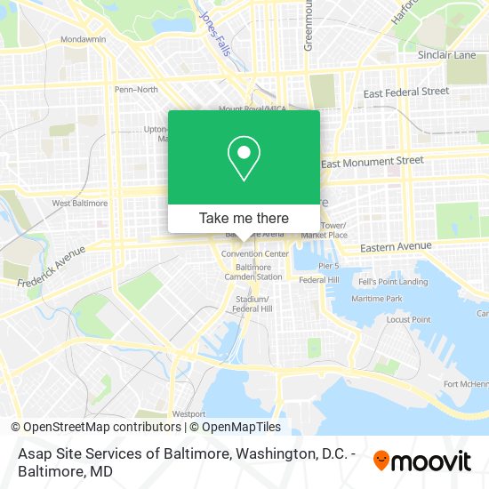 Mapa de Asap Site Services of Baltimore