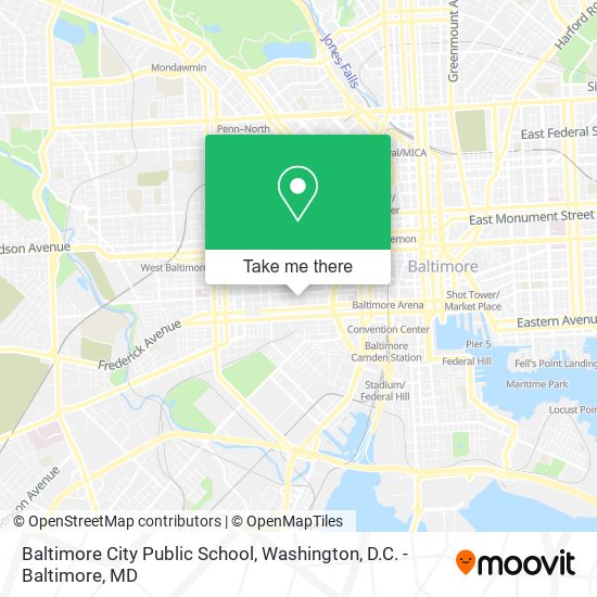 Mapa de Baltimore City Public School