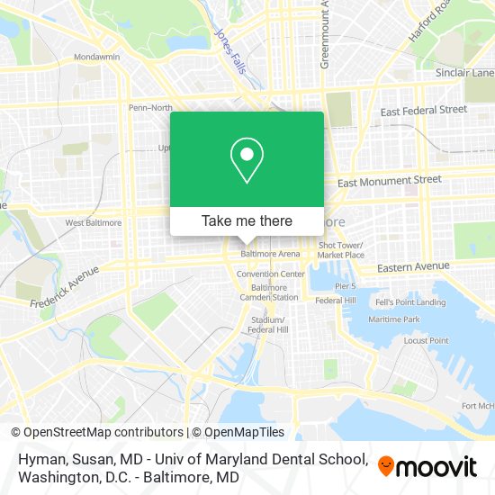 Hyman, Susan, MD - Univ of Maryland Dental School map