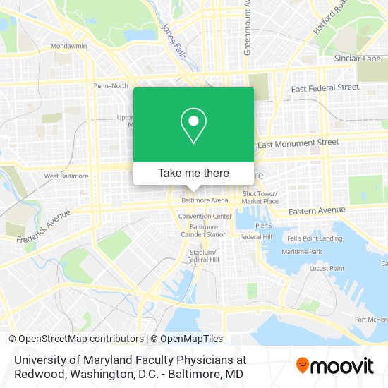University of Maryland Faculty Physicians at Redwood map