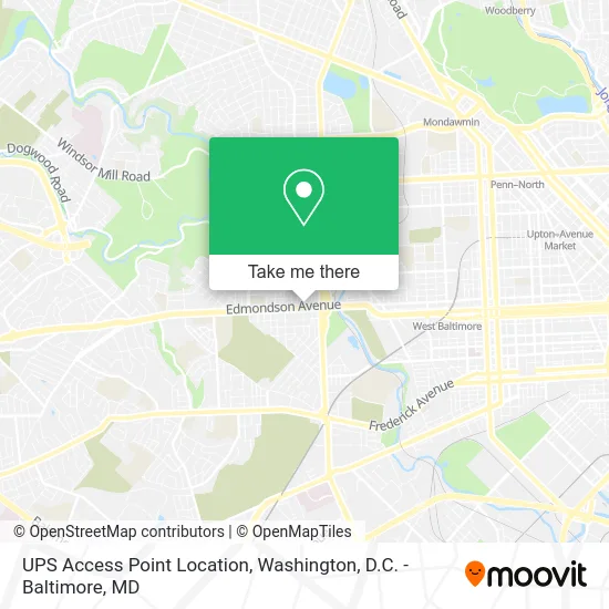 UPS Access Point Location map