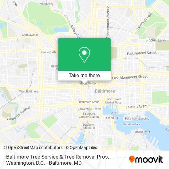 Baltimore Tree Service & Tree Removal Pros map