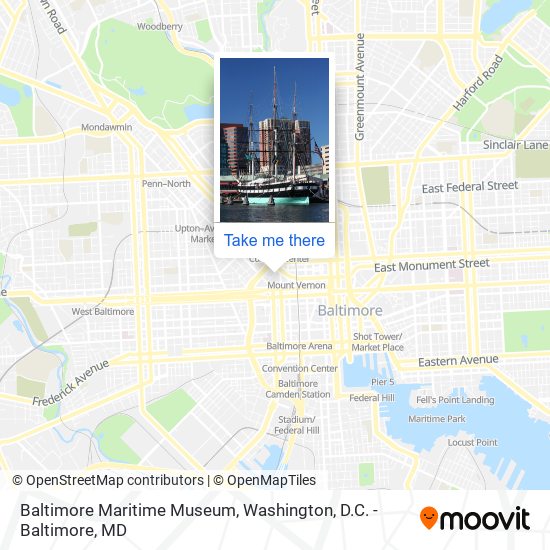 Baltimore Maritime Museum map
