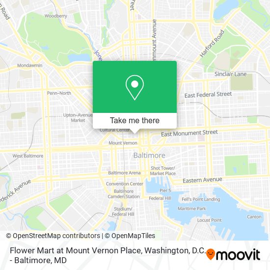 Mapa de Flower Mart at Mount Vernon Place