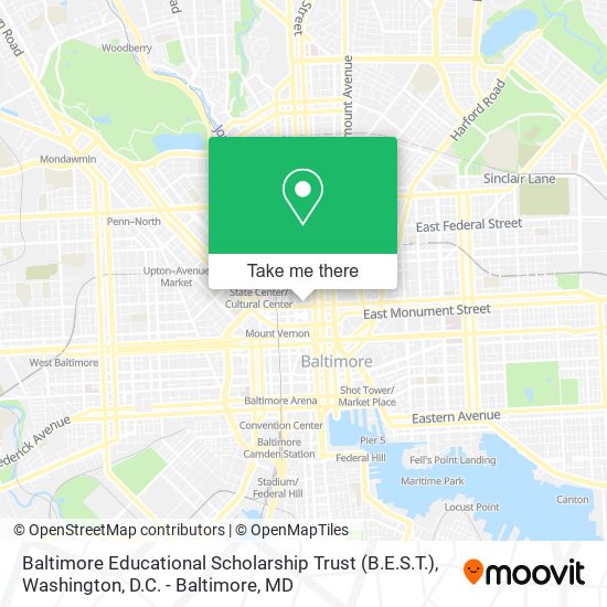 Baltimore Educational Scholarship Trust (B.E.S.T.) map