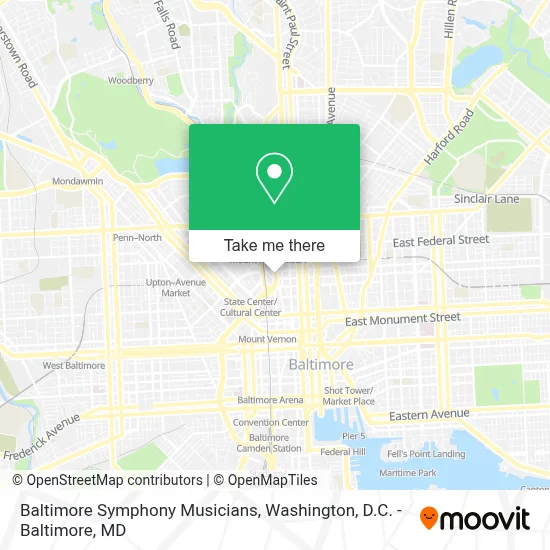 Baltimore Symphony Musicians map