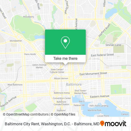 Mapa de Baltimore City Rent