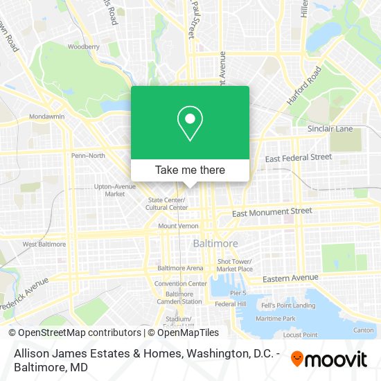 Allison James Estates & Homes map