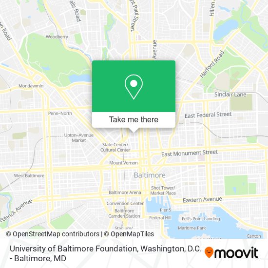 University of Baltimore Foundation map