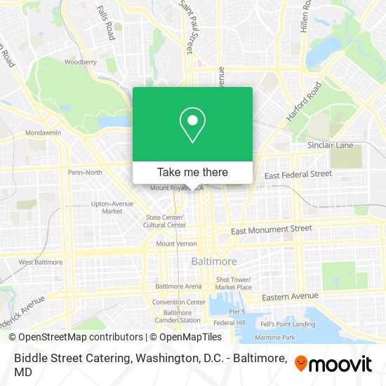 Mapa de Biddle Street Catering
