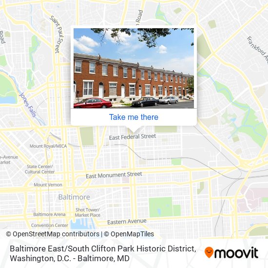 Mapa de Baltimore East / South Clifton Park Historic District